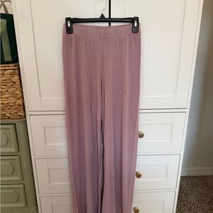 Skims Ribbed Pink/Purple Wide Leg Lounge Pants